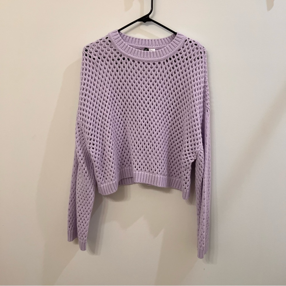 H&M Divided Lilac Open-Knit Women's Sweater